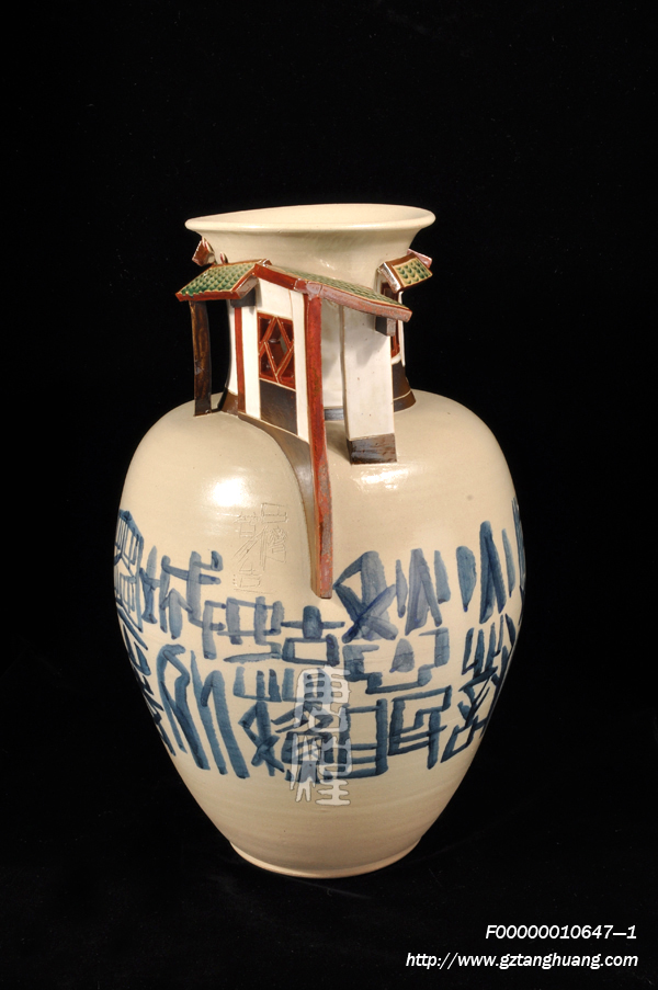 中国美術 特大花瓶 民国 骨董品 海老の絵 高さ66cm 【公式通販】